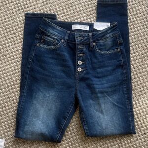 NWT KanCan Indigo Button-Fly High Rise Jeans